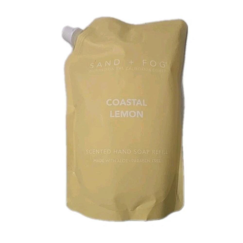 Sand + Fog Coastal Lemon Hand Soap Refill 32oz Aloe Paraben Free Fresh Clean